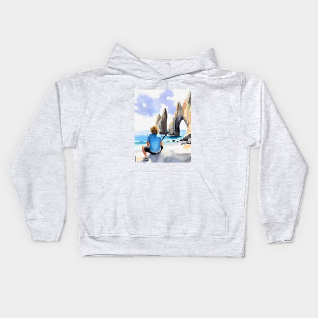 Cabo Arch (undated version) Kids Hoodie by Red Island